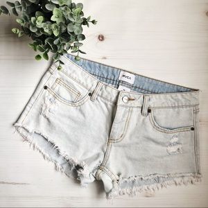 rvca distressed cutoff shorts